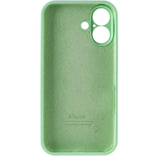 Чохол Epik Silicone Case Full Camera Protective AA для Apple iPhone 16, 6.1 Зелений/Pistachio - фото 6