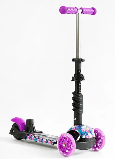 Самокат 5 в 1 Best Scooter Фіолетово-чорний 000283522 - фото 2