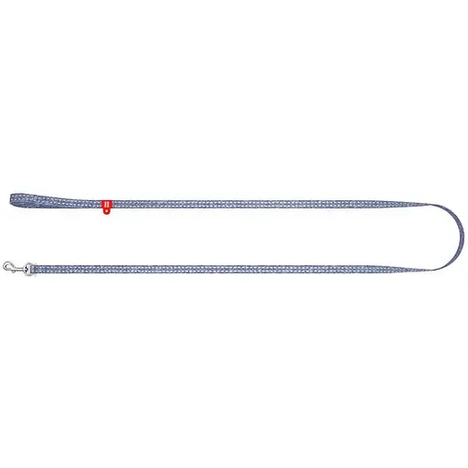 Повідець для котів та дрібних порід собак Waudog Re-cotton з відновленої бавовни світловідбиваючий, XS синій - фото 2