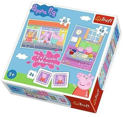 Набір Пазлі — (2в1 + Мемо) — "День Пепі" / Свинка Пепа - фото 1