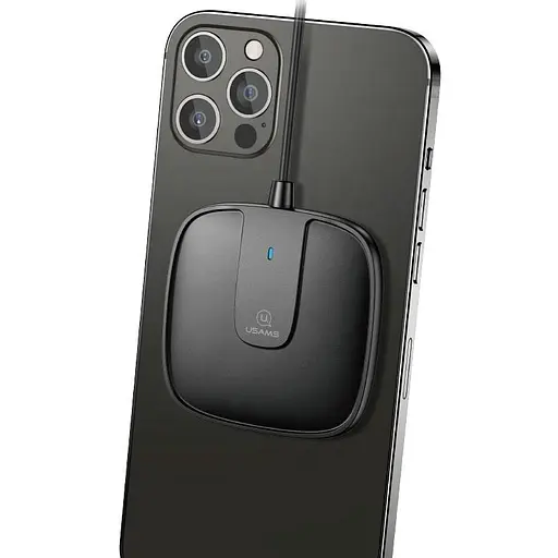 Зарядний пристрій Qi USAMS Ultra-thin Magnetic Fast Wireless Charger With Cable US-CD153 білий - фото 2