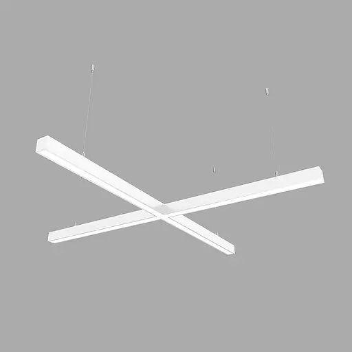 Світлодіодний світильник X-LED 80Вт x-подібний (хрест) білий (855x855x43) - фото 1