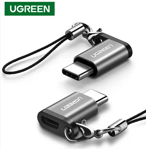 Адаптер UGREEN US157 USB-C 3.1 Micro USB Adapter Черный - фото 2