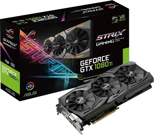 Видеокарта ASUS GTX 1080Ti 11Gb Strix (ROG-STRIX-GTX1080TI-11G-GAMING) (GDDR5X, 352 bit, PCI-E 3.0 x16) Б/у - фото 6