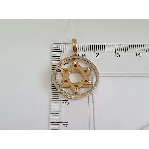 Золота підвіска Імперія золота Зірка Давида з фіанітами. ПВ723(2)КИ - фото 4