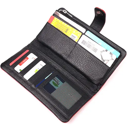 Женское кожаное портмоне KARYA 9.5х18.5х2 см acs0024047 - фото 4