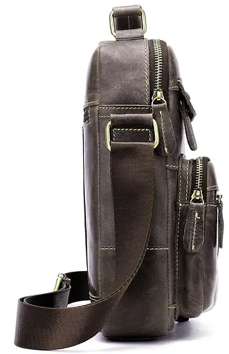 Сумка чоловіча вертикальна шкіряна Vintage 27х21х6 см sum0028947 - фото 6