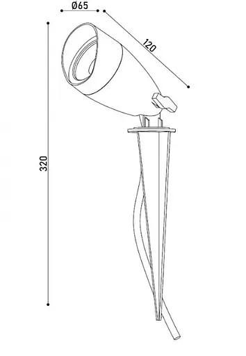 Світильник на ніжці KLOODI KDSP-SPIKE63 6W 3K 45D - фото 2