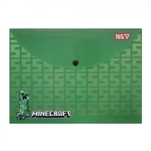 Папка – конверт Yes А4 на кнопке Minecraft Creeper (492336)