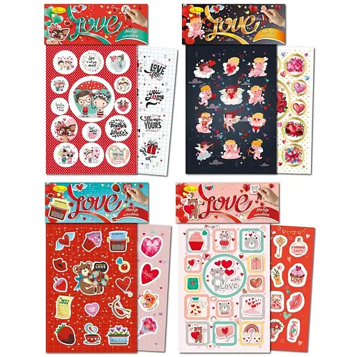 Набір наліпок A-Toys Love В6 в асортименті 2 аркуші