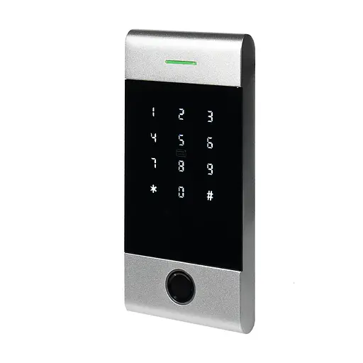 Клавіатура з Bluetooth, з контролером, зчитувачем відбитків пальців та карт Mifare Trinix TRK-1206BTFW Silver (71-00073)