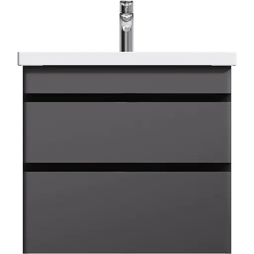 Тумба з умивальником AM.PM Hit підвісна 60 см графіт матовий M93A-FHX0602-WC0602GM38 Графіт - фото 1