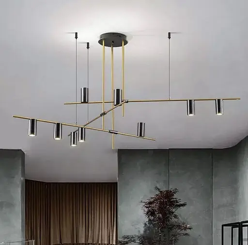 Минималистичный светильник в удлиненном корпусе на 9 плафонов Ст. Y 8857B-9 | Line F - фото 1