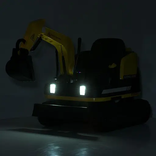 Дитячий електромобіль-екскаватор Bambi жовтий на радіокеруванні M 6135BLR-6 - фото 2