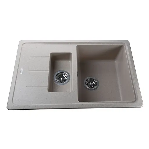 Гранітна мийка Globus Lux Izeo пiщаний 780x500 мм А0004, Sand - фото 1