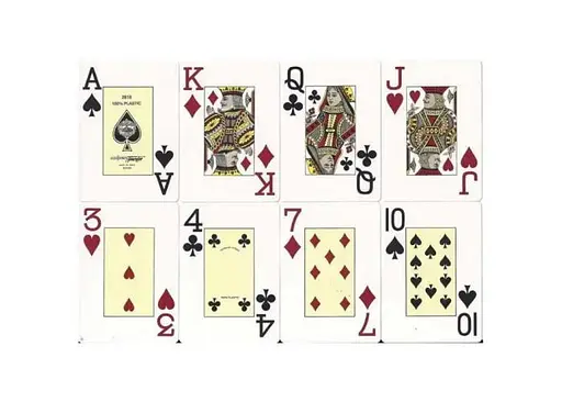 Карти гральні United States Playing Card Company Fournier 2800 Titanium Jumbo Index (blue) (1028935) - фото 3