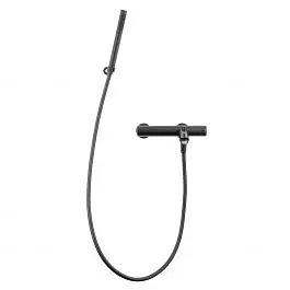 Смеситель для ванны Paffoni Light с регулируемым душевым гарнитуром black matt LIG023NO, Черный матовый - фото 4