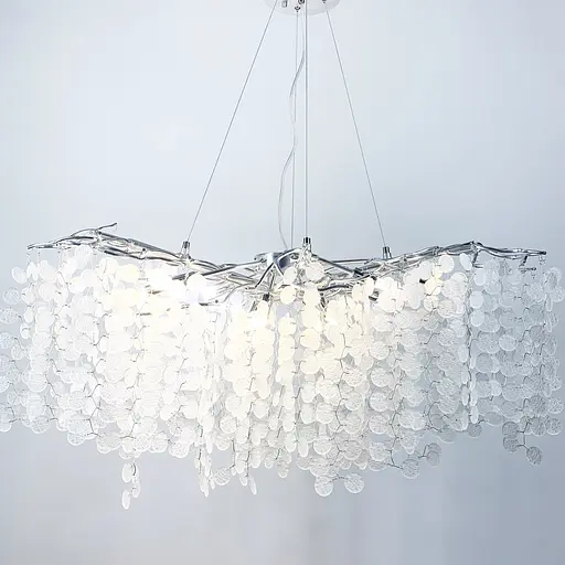 Подвесная люстра в хроме в удлиненном корпусе Line.F Длина 120 см - фото 6