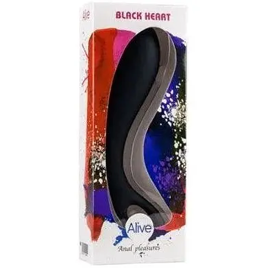 Анальний стимулятор Alive Black Heart діаметр 3.6 см - фото 2