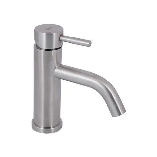 Змішувач для умивальника Lidz Aria 0011F (k35) LDARI0011FNKS46091 Nickel Нержавіюча сталь - фото 1