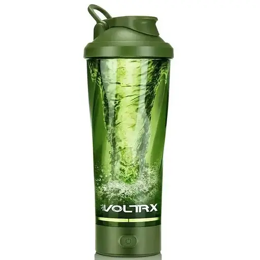 Шейкер спортивний електричний VOLTRX VortexBoost 600 мл Tritan Green (Vortex_Green) - фото 1