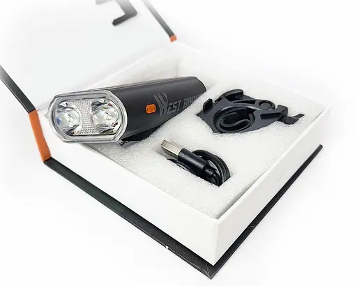 Велосипедная передняя фара West Biking YP0701322 2хT6 Led 1000 Lm USB 4000 mAh 10.2х4.3х2.4 см (G0000929) - фото 4