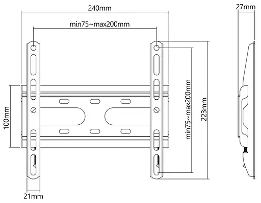 Кріплення для телевізора кронштейн UniBracket BZ03-20 13-42'' [32907] - фото 5