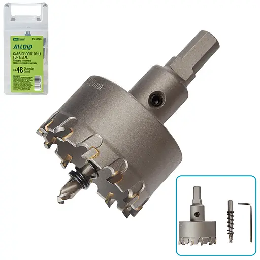 Свердло корончате Alloid Building Tools твердосплавне по металу 48 мм (TS-10048) - фото 2