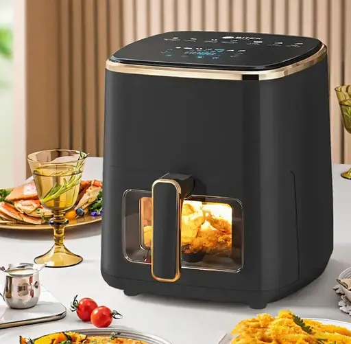 Аэро фритюрница Bitek BT-5335 сенсорная безмасляная воздушная 3500 Вт 7.5 л Черный - фото 3