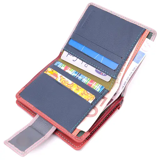 Кожаный женский кошелек ST Leather 9.5х11.5х2.5 см acs0028351 - фото 3