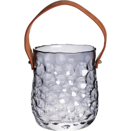 Ваза для цветов и декора Yiwu Сумочка 800 мл дымчатый серый HP-19-153-2 - фото 1