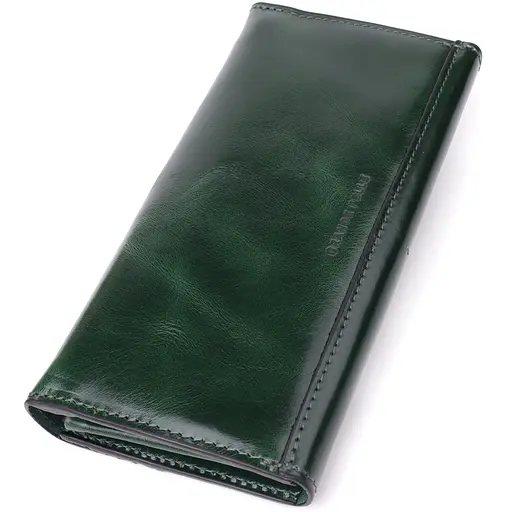 Кошелек в два сложения из натуральной гладкой кожи Grande Pelle 20х10х2 см acs0029685 - фото 2