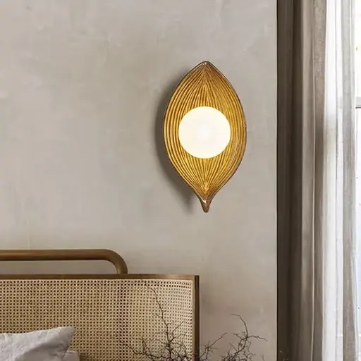 Органічне гіпсове бра з білим текстурним плафоном 30х16 см Арт. WCO17-160 Line F - фото 1