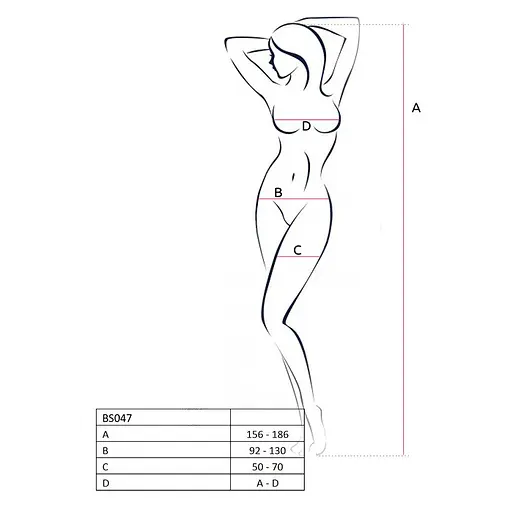 Бодистокинг Passion BS047 комбинезон имитация топа чулок и пояса S/M/L red - фото 4