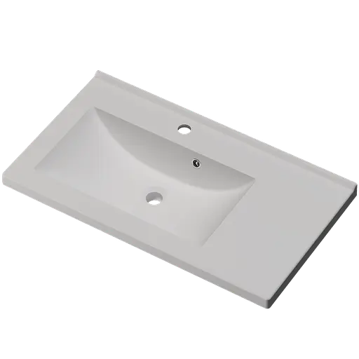 Раковина матова врізна Amidicon Techno 80 800x450 з литого каменю TECHNO_80_MAT, Білий матовий - фото 2