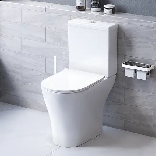 Унітаз-компакт Damixa Sirius безобідковий з сидінням мікроліфт білий DX86C8600SC, Білий - фото 2