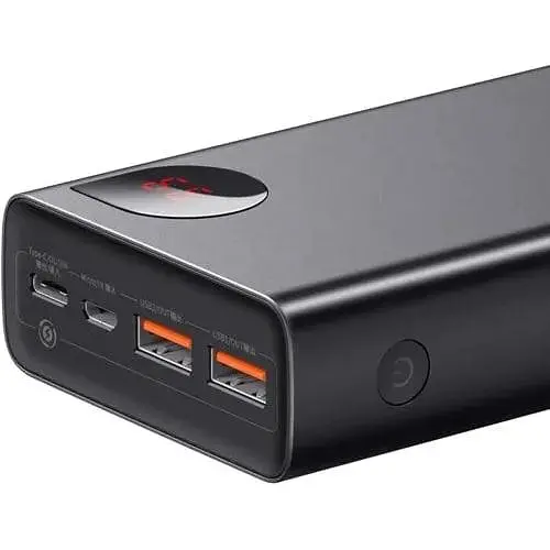 Power Bank Baseus Adaman 20000 мАч 65 Вт с металлическим корпусом и цифровым дисплеем, черный - фото 3