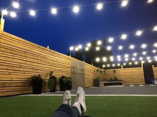 Прямая внешняя гирлянда 20 Led Ламп Эдисона 20м на черном проводе с продолжением (Теплый белый свет) - фото 6