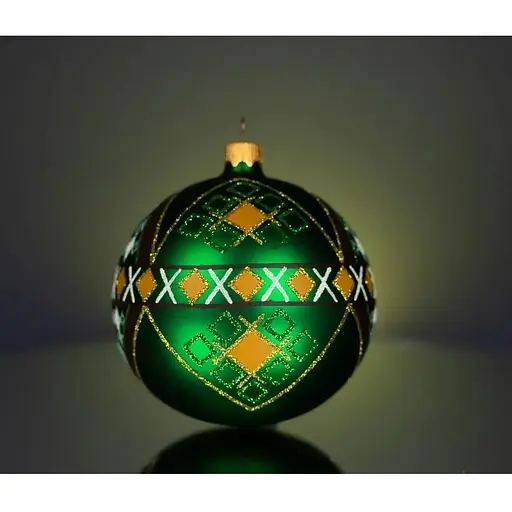 Набір ялинкових прикрас Різдвяні історії Код нації: Косівщина 3 кулі скло (4820001112948) - фото 8