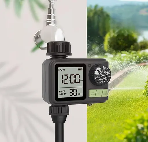 Программируемый таймер подачи воды XON WaterTimer X342 для полива (XWTDB152401B 7737) Черный - фото 2