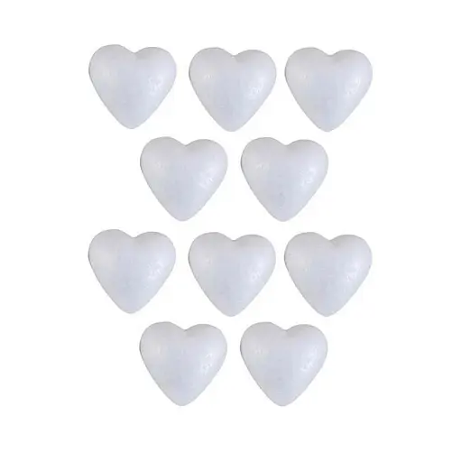 Набор пенопластовых заготовок "Сердца" Bambi 220170G 8,5 см, 20 шт - фото 1