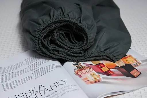 Простирадло на резинці Moon&Star Dark Green Бязь Gold Люкс 180х200х25 см - фото 3