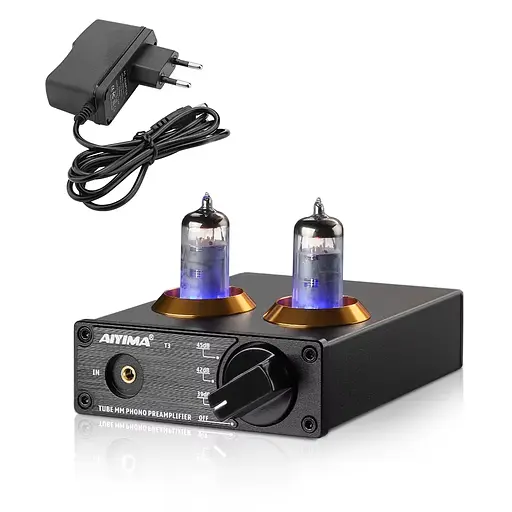 Предусилитель звука-фоноректор AIYIMA T3 black + блок питания 12V - фото 1