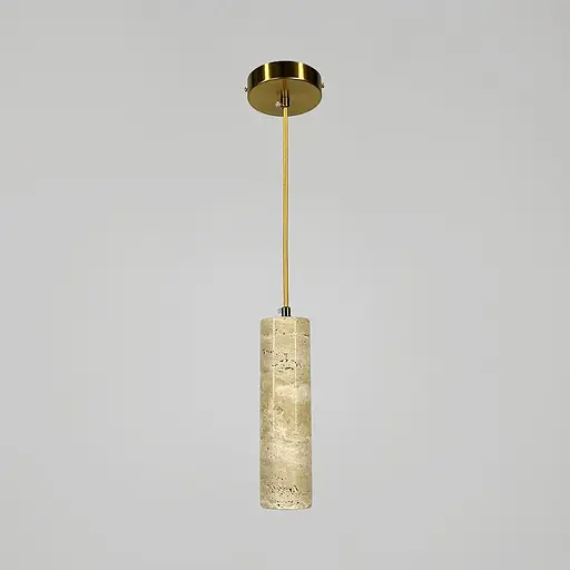 Світильник із підвісним циліндричним травертиновим корпусом Ø6.5х23 см Line F ST004-65 x 230 - фото 6