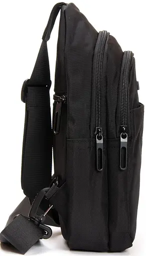 Мужская сумка слинг тканевая, черный Lanpad sum0028752 - фото 5