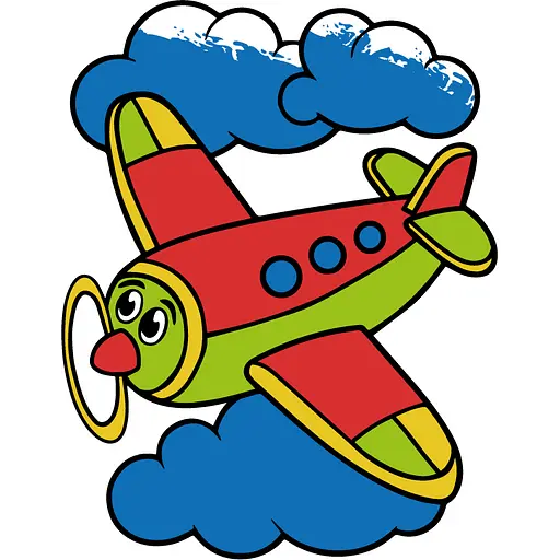 Набор для раскраски с пальчиковыми красками ArtCraft Самолетик 25х25 см (15629-AC)