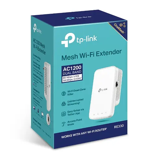 Повторювач Wi-Fi сигналу TP-Link RE330 AC1200 1хFE LAN OneMesh - фото 8
