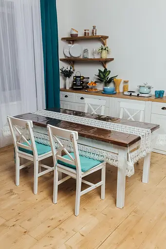 Силиконовая скатерть с молочным Версаче 200х110 см - фото 2