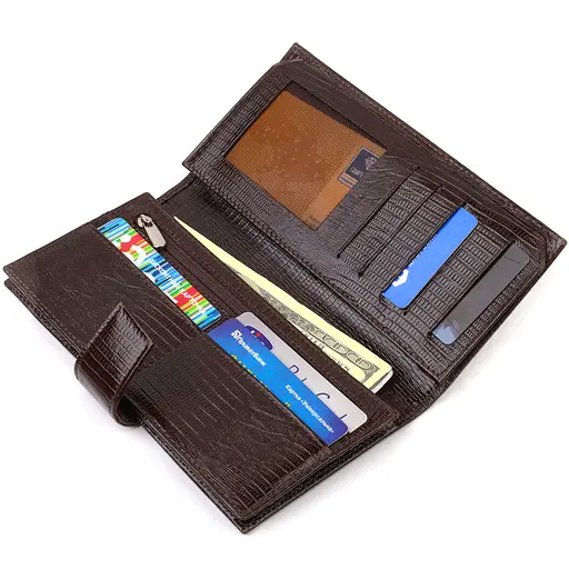 Чоловічий шкіряний гаманець Canpellini 9.5х19х2 см acs0025731 - фото 4