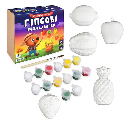 Набір для творчості Гіпсові розмальовки "Розфарбуй фрукти" Strateg 30989 - фото 2